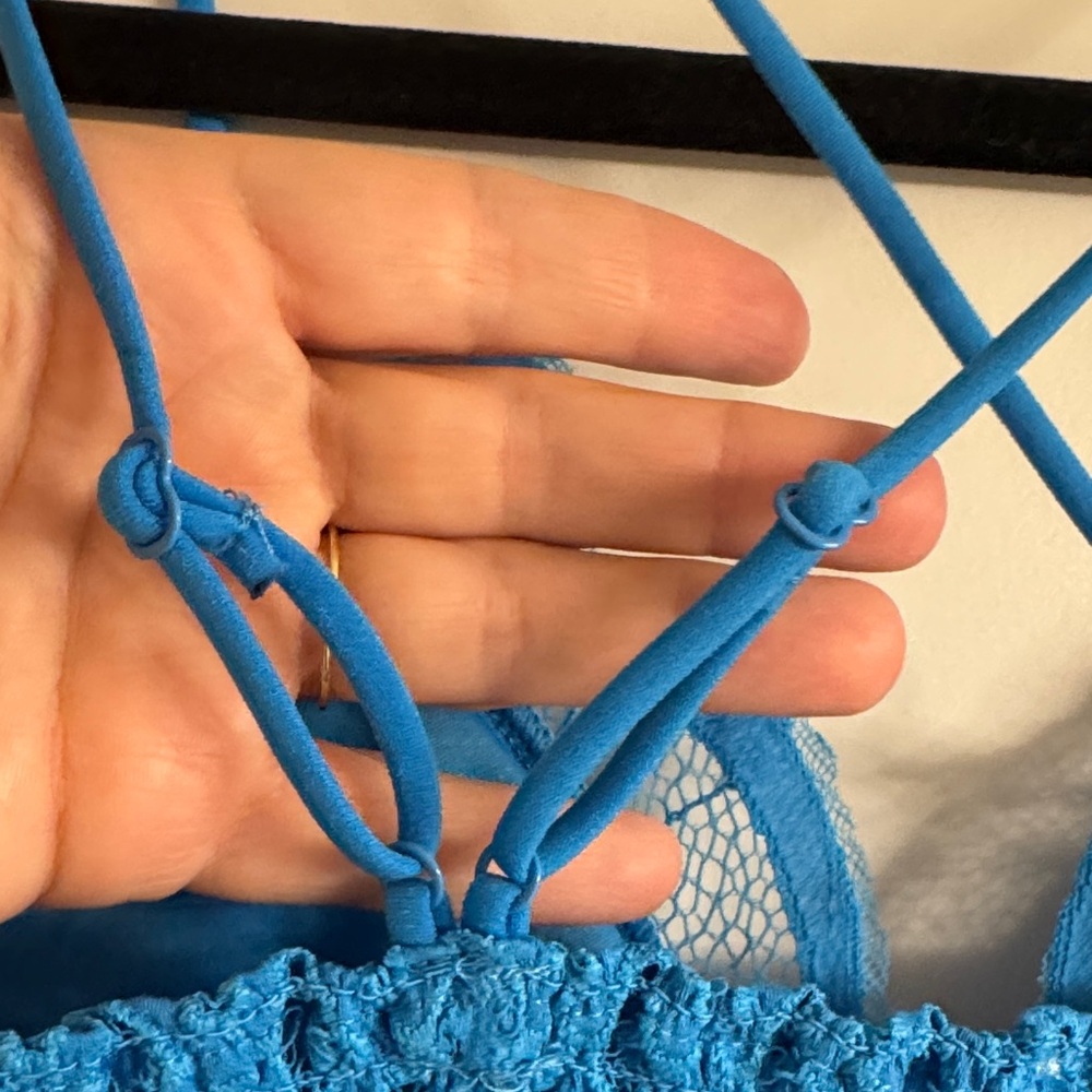🆕 Zenana Outfitters Vibrant Blue Lace Bralette. NWT!💥 - Picture 4 of 5